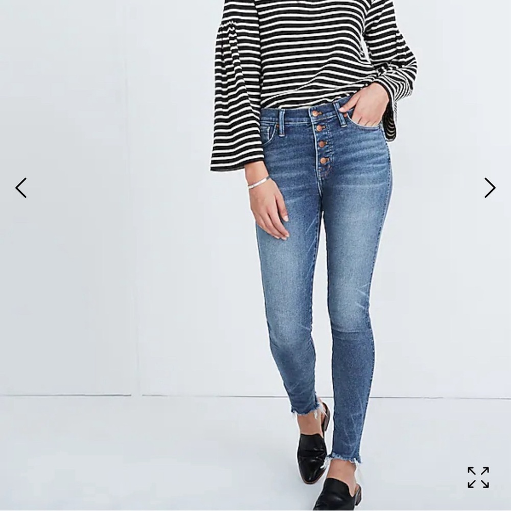 Madewell 10" High-Rise Skinny Jeans in Cordova Wash: Button-Front Edition 26